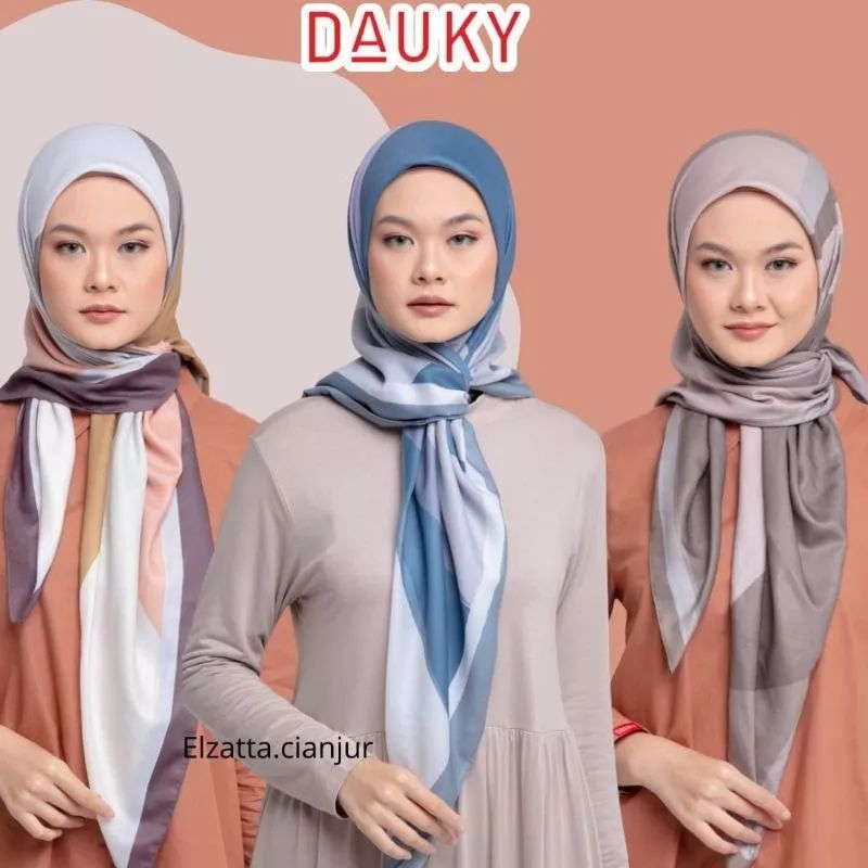 ELZATTA DAUKY HIJAB SEGI EMPAT ABSTRACT SAVE SCARF KERUDUNG ELZATTA BAHAN SALTIN JILBAB ELZATTA SEGI