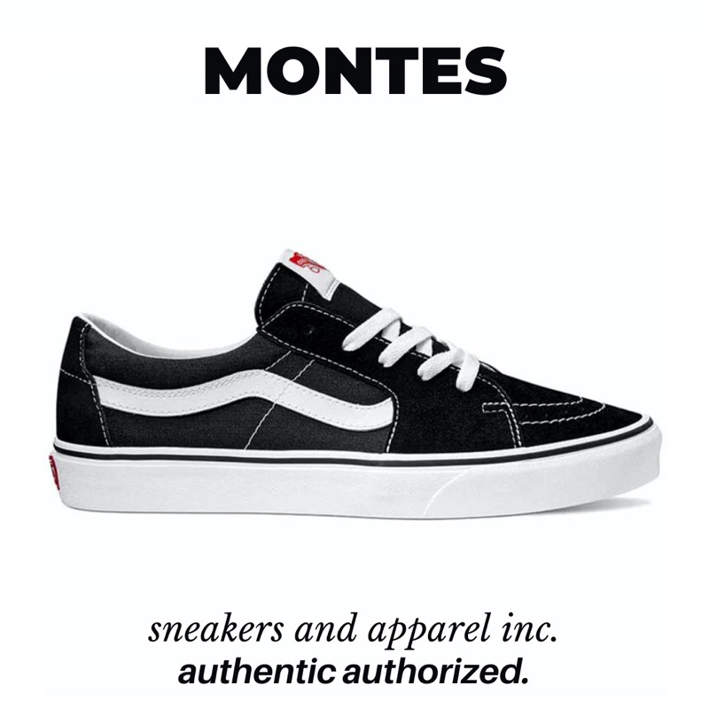 PROMO SEPATU VANS SK8 LOW BLACK WHITE ORIGINAL