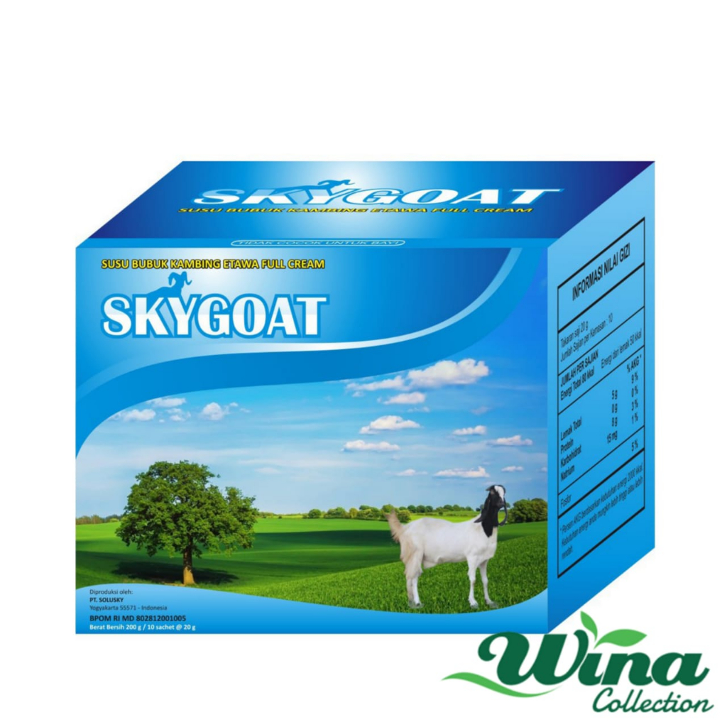 

Susu Kambing Etawa sky goat 200gr Kandungan Susu Lebih Banyak - SkyGoat Susu Kambing Etawa Original Dengan Bubuk Krim | Susu Kambing Skygoat Per Box