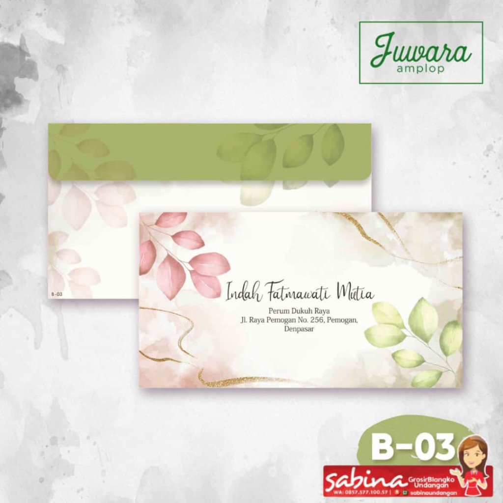 

AMPLOP UANG JUWARA B-3 SABINA UNDANGAN