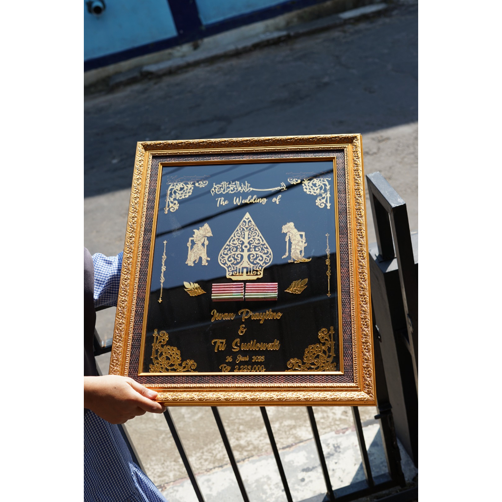 Mahar Frame Ukir Ukuran 50x40 Mahar Pernikahan