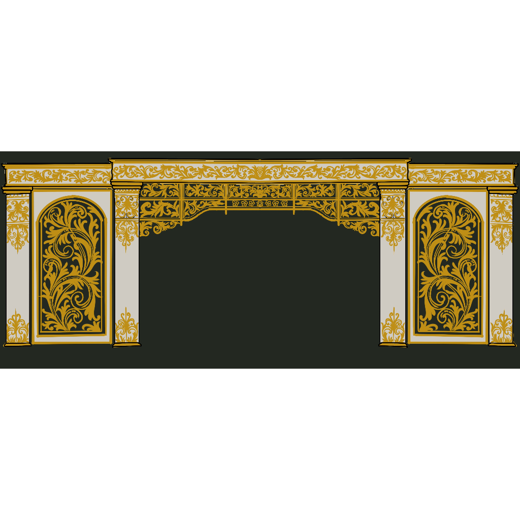 Set dekorasi pelaminan Jawa modern