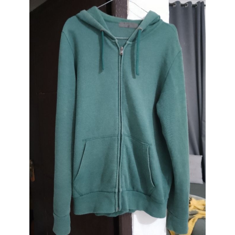 Hoodie Zipper Giordano Green