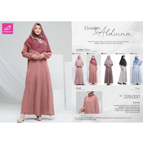 DISKON-Rabbani - Dresslim Aldinna / Gamis Dresslim Rabbani Terbaru