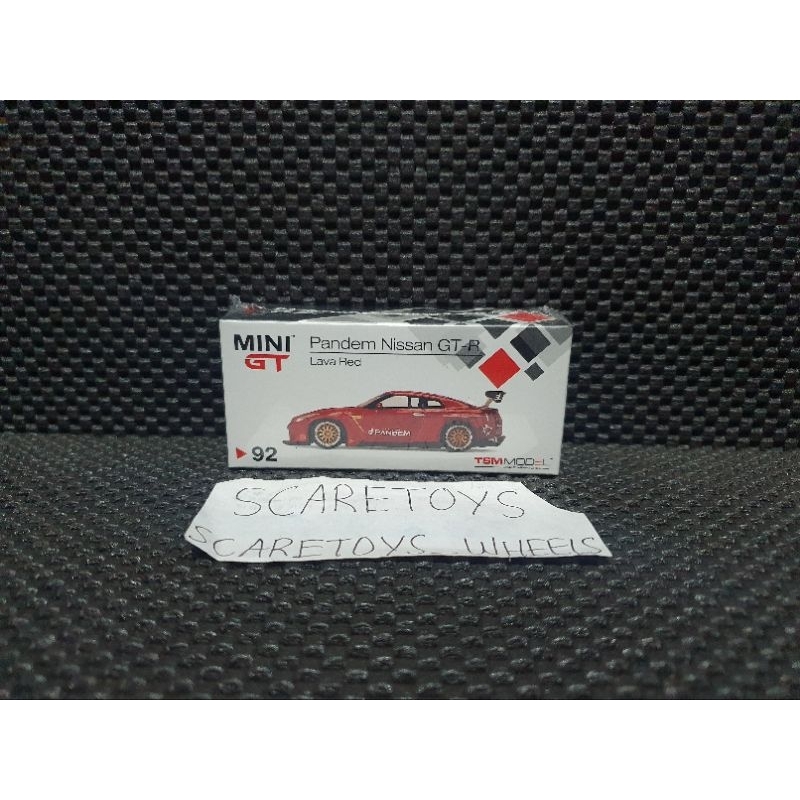 Mini GT minigt Pandem Nissan GTR R35 Lava Red Pandem merah