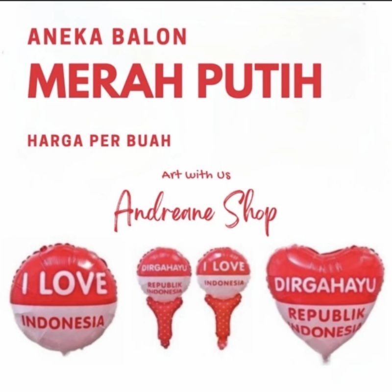 Balon Foil Merah Putih