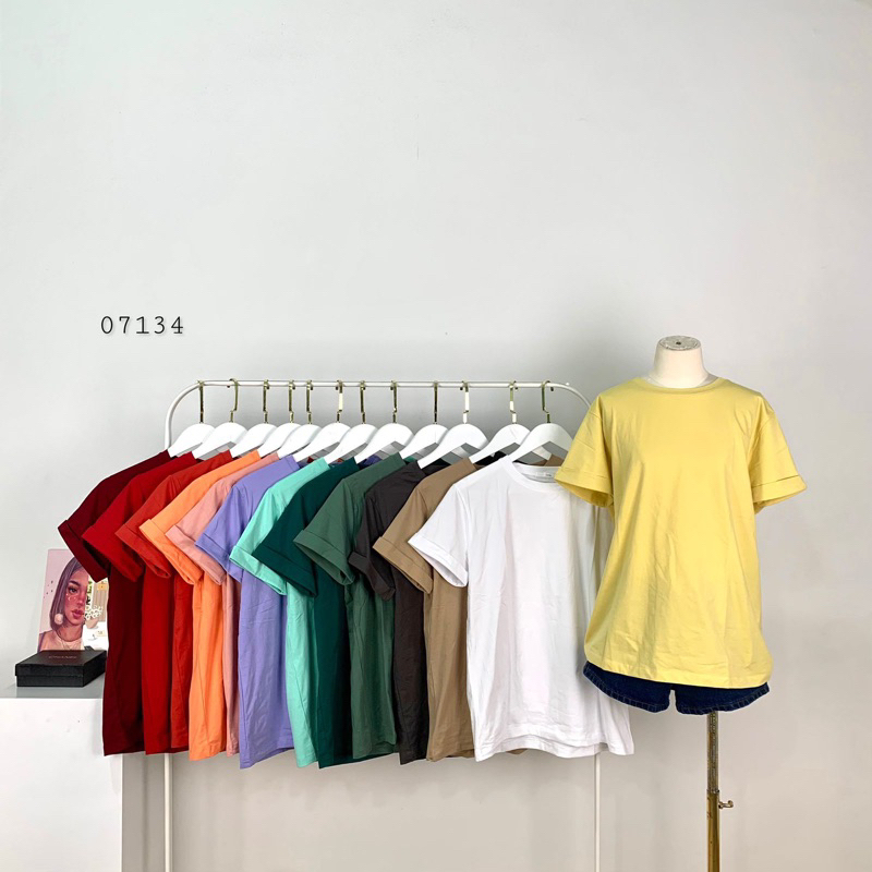 KAOS WANITA COZY MARY JANE BANGKOK PREMIUM POLOS LIPAT TANGAN ATASAN KAOS BASIC POLOS COZY MERY JANE