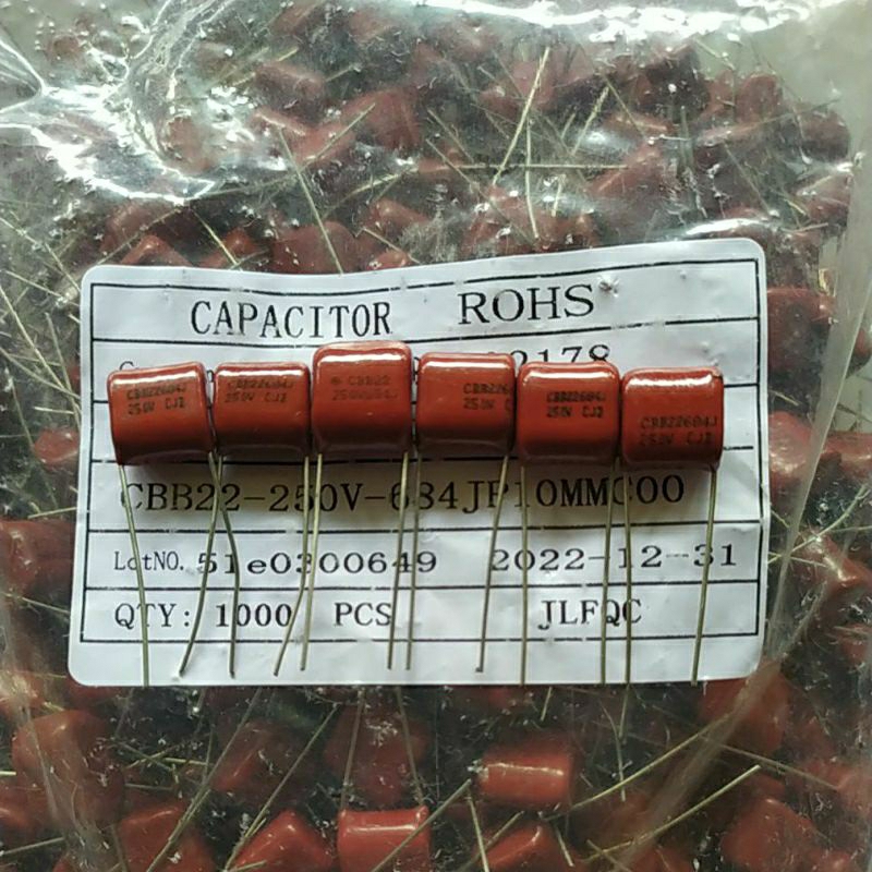kapasitor milar 684 250v 680n 250v 450v