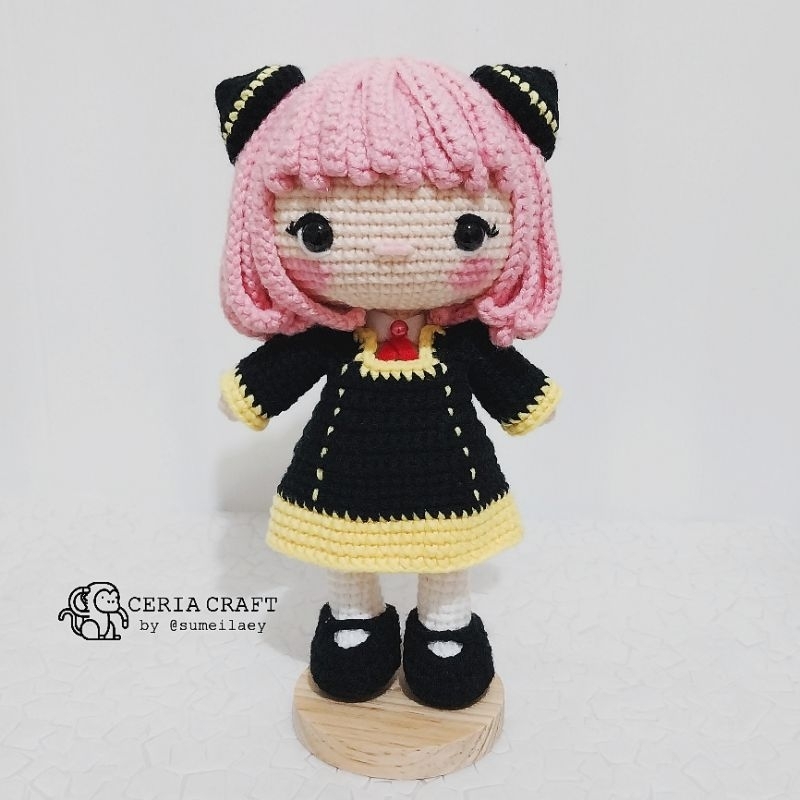 Boneka Rajut Amigurumi Anime Spy X Family Anya Forger