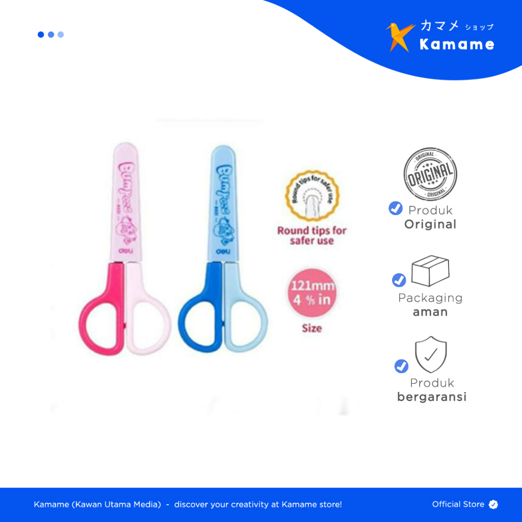 

Deli School Scissors - Gunting Kecil Pink Blue 6021 - Kamame