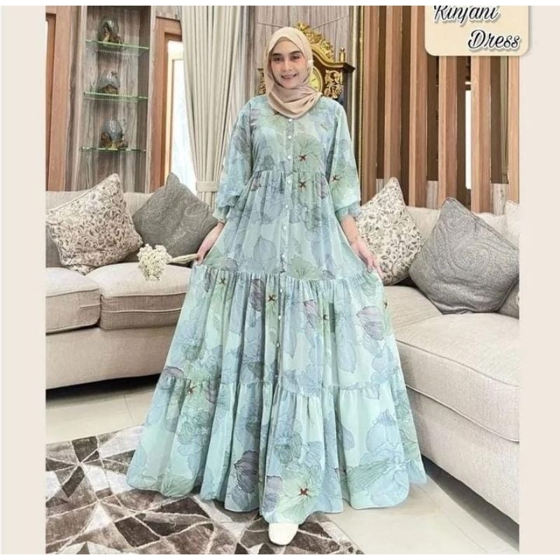 Gamis model vintage - Gamis syar'i wanita - Gamis muslimah - Gamis syar'i outfit kuliah mahasiswi