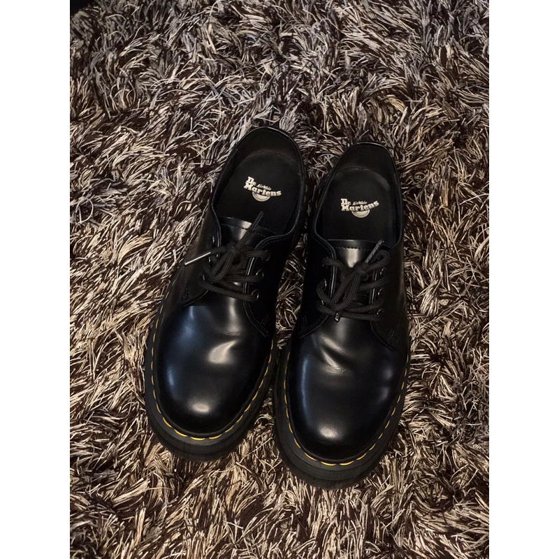 DR MARTENS 1461 QUAD 3 EYE BLACK SMOOTH SECOND ORIGINAL