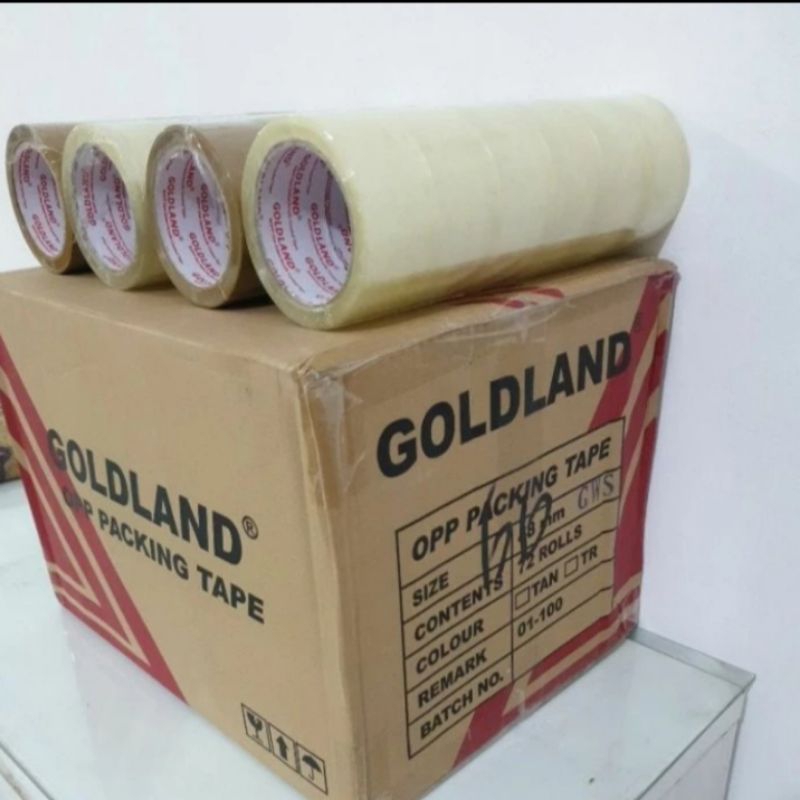 

(6 Rol)Lakban Bening 90Yard GOLDLAND 48 mm x 90 yard