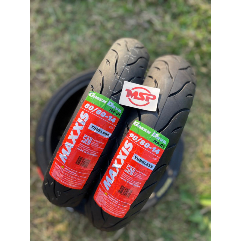 BAN LUAR MOTOR MAXXIS GREEN DEVIL 80/80 90/80 100/80 RING 14