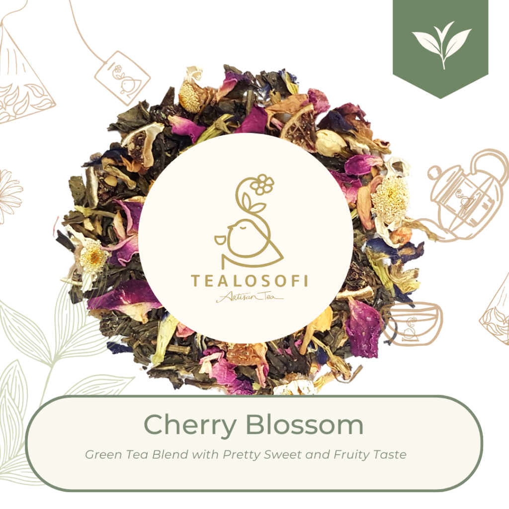 

Cherry Blossom - Tealosofi Artisan Green Tea Blend - Ice Tea Teh