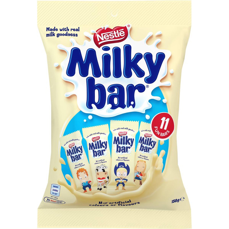 

Nestle Milkybar White Chocolate Share Pack 11 Pieces 158g - Australia