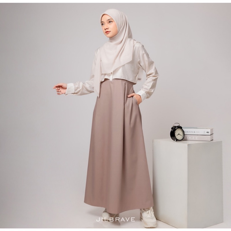 Jilbrave Saerin Dress || dress feminim dress kuliah dress muslimah Jilbrave official shop