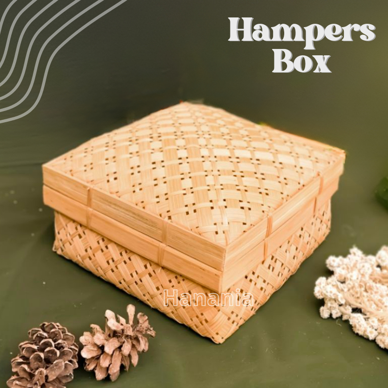 Keranjang Sokase Bambu Kotak I Besek bambu exclusive sokase I Tempat Hampers