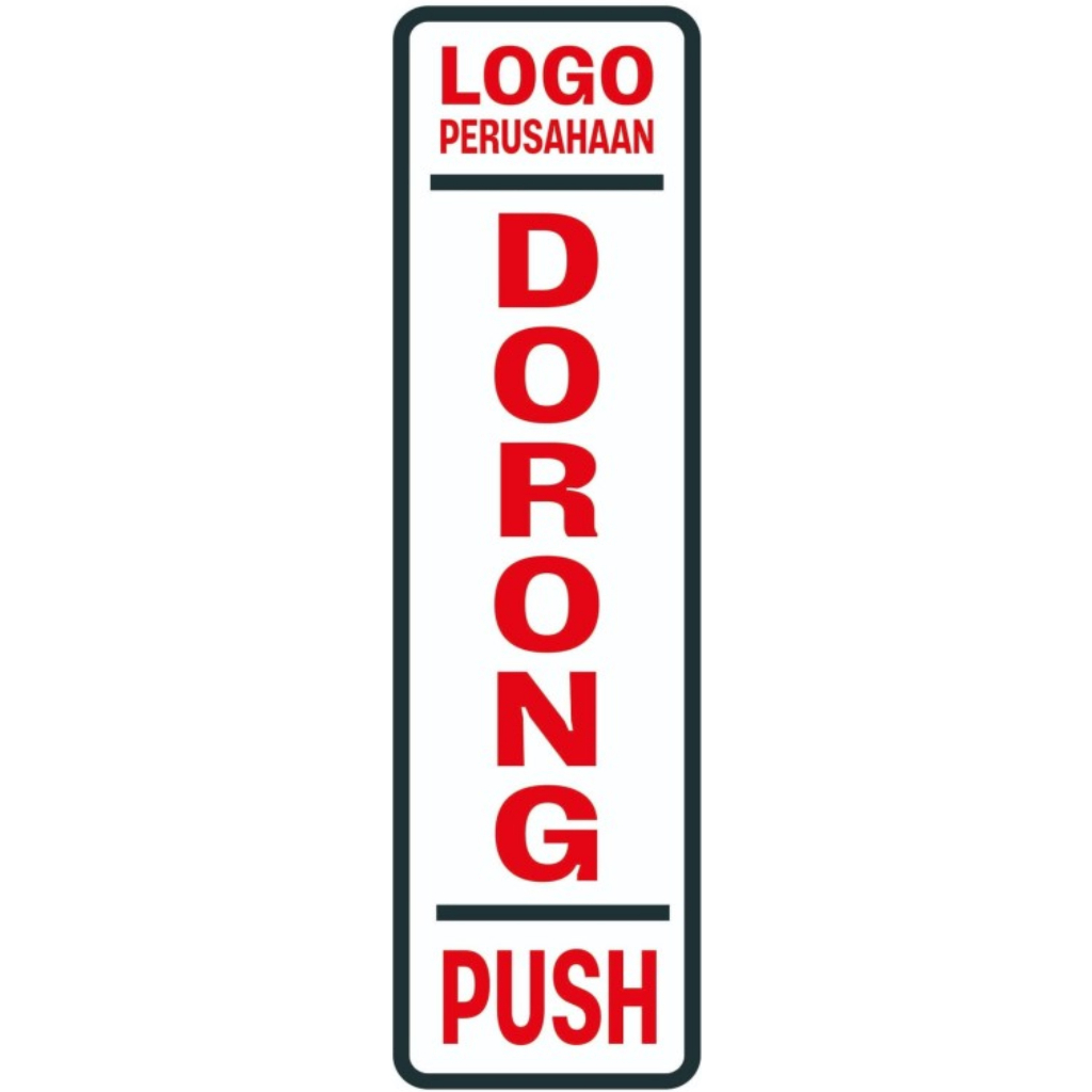 

Sticker Waterproof, STIKER/LABEL TARIK DORONG DAN GESER DENGAN CUSTOM NAMA INSTANSI/PERUSAHAAN