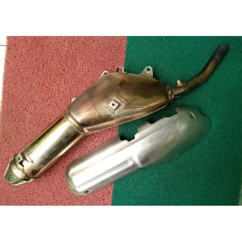 silencer knalpot klx 250 original bawaan motor