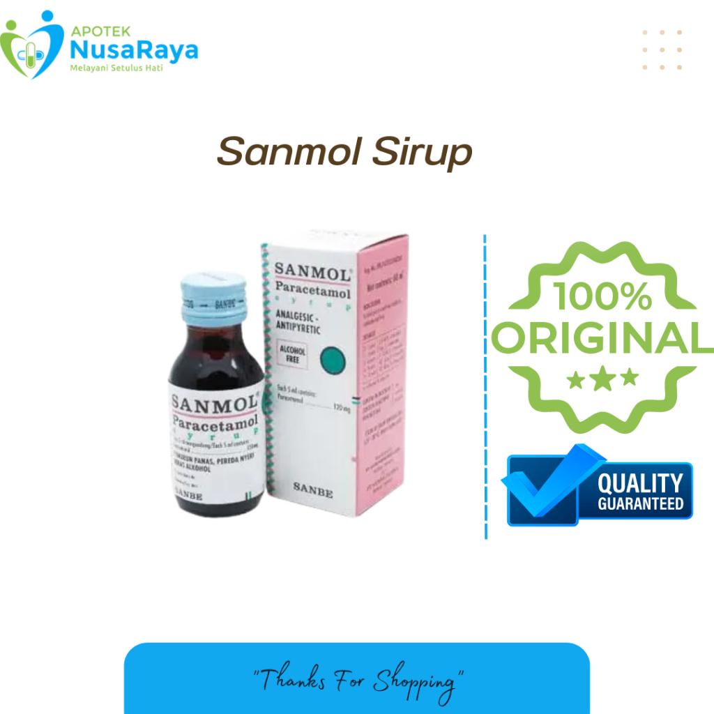 

Sanmol Paracetamol Sirup 60ml / Penurun Panas / Demam