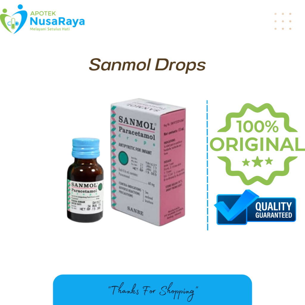 

SANMOL DROPS Bayi 15 ml - Paracetamol bayi - Obat Penurun Demam Nyeri