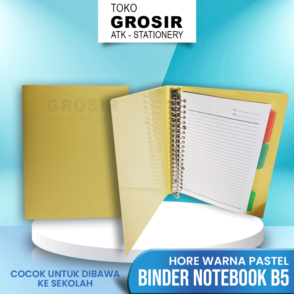 

Binder Note HORE B5 WARNA PASTEL & FLUORENSCENT M249/M983