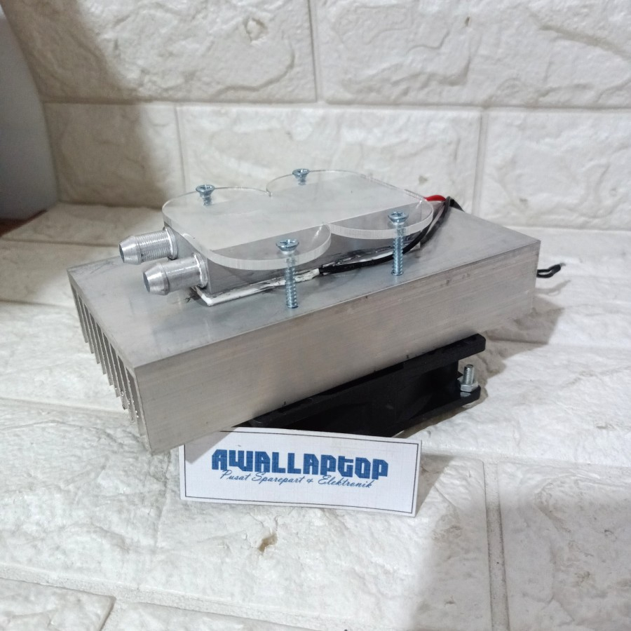 DIY chiller 2 peltier TEC 2x 12V waterblock 40x80 pendingin air coller