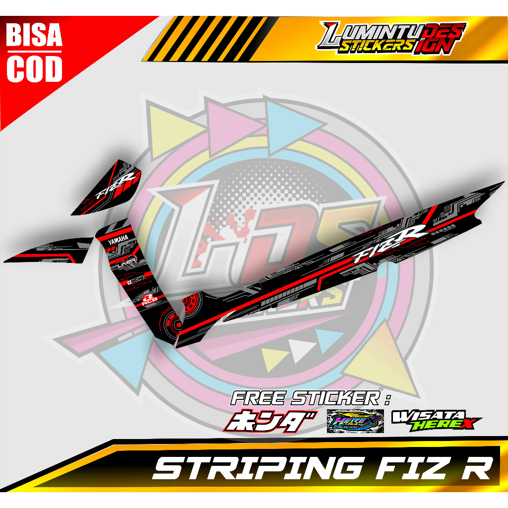 STRIPING VARIASI FIZ R / STICKER LIST MOTOR YAMAHA FIZ R
