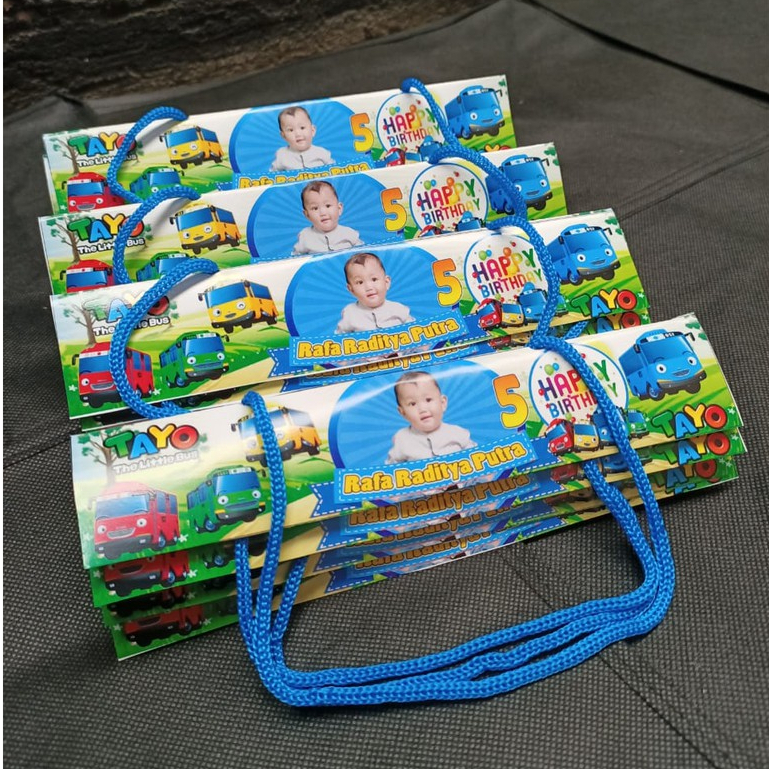 

Label Snack Ulang Tahun Custom / Label Plastik Ulang Tahun Custom
