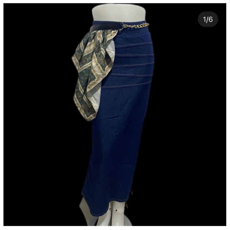 Rok Span Jeans/ Rok Panjang/ Rok Jeans