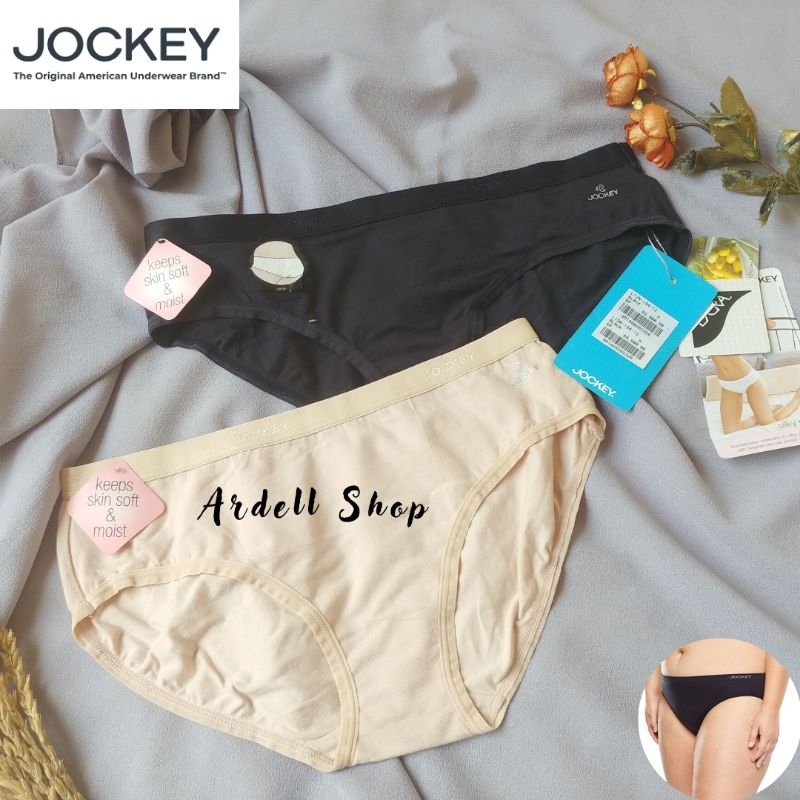 AJ CELANA DALAM WANITA COTTON JOCKEY MID WAIST LOGO POLOS M L LPC