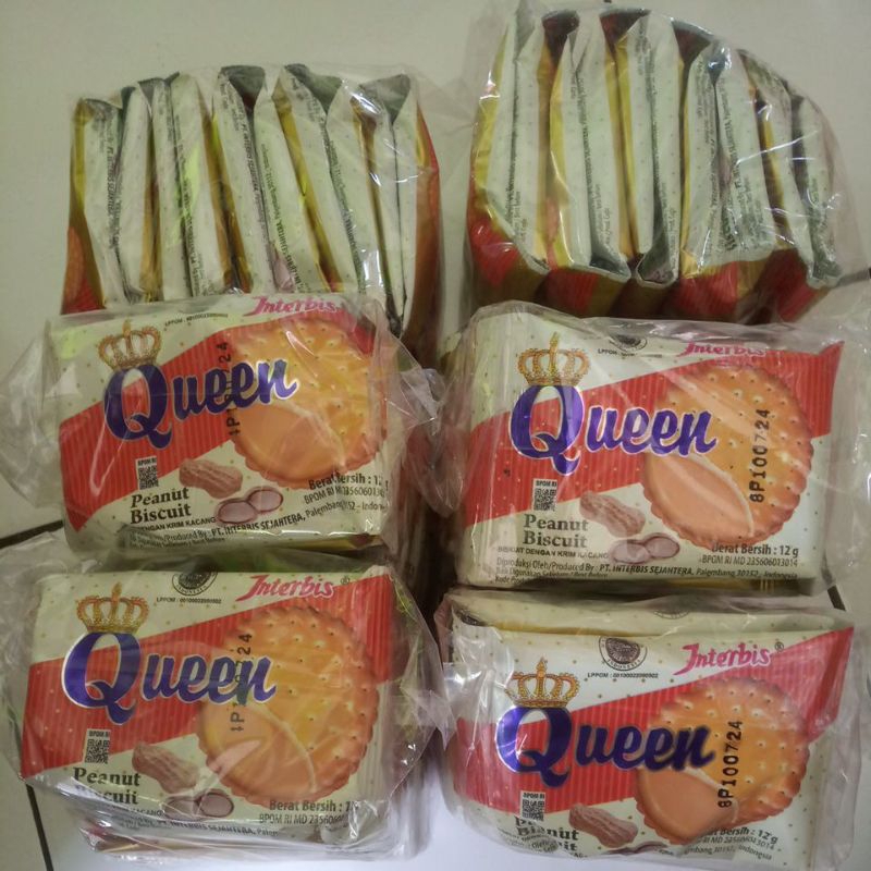 

Peanut Biscuit Queen 1 renceng isi 10 pcs (packing kardus)