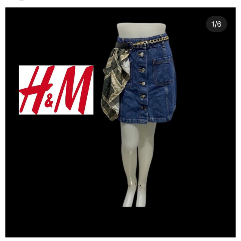 Rok Jeans Pendek/ Rok Kancing Depan/ Rok Denim