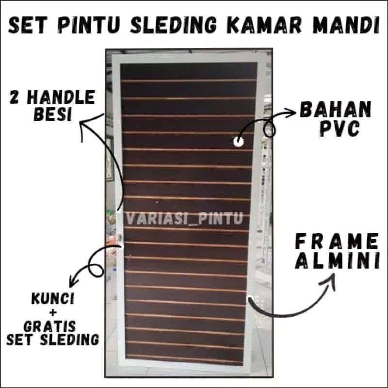 PINTU KAMAR MANDI PVC SLEDING / PINTU KAMAR MANDI