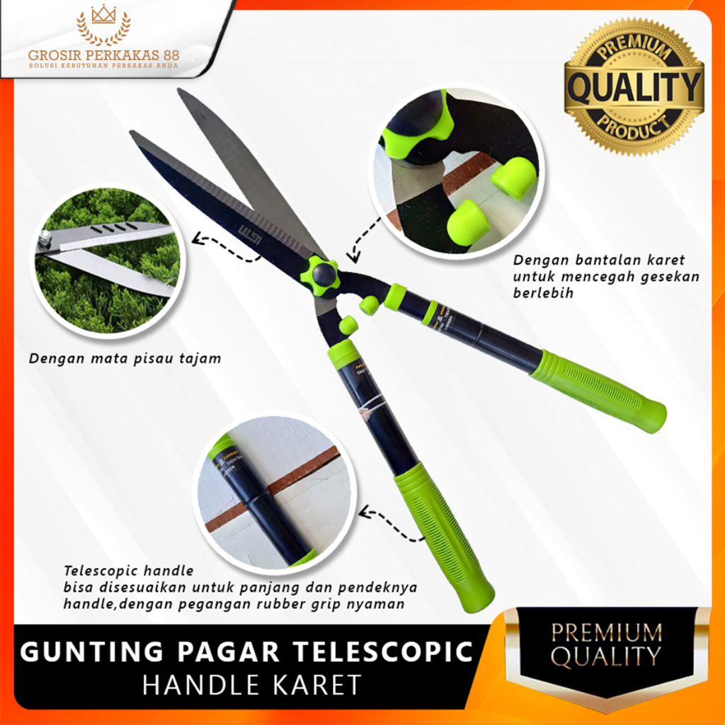 Gunting  Taman Teleskopik Rumput Besar IGM Tajam Pemotong Ranting