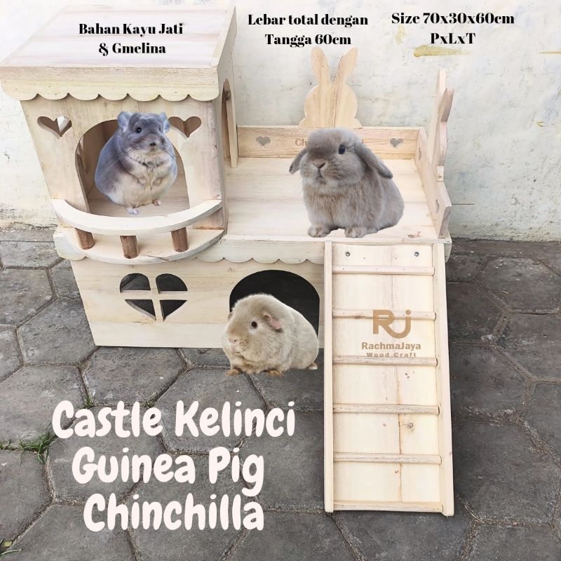 RUMAH KELINCI RUMAH MARMUT RUMAH CHINCHILLA RUMAH KELINCI KAYU GMELINA