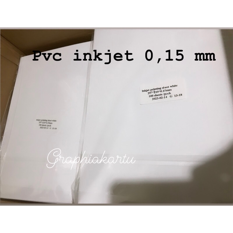

PVC ID CARD INKJET 0.15 mm A4 - 210 x 297 mm 100 Sheet/pack