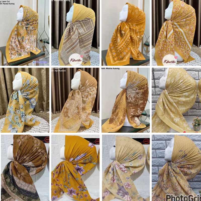 KUNING KATALOG| VOAL MOTIF PREMIUM seri Kuning/lemon/Kunyit
