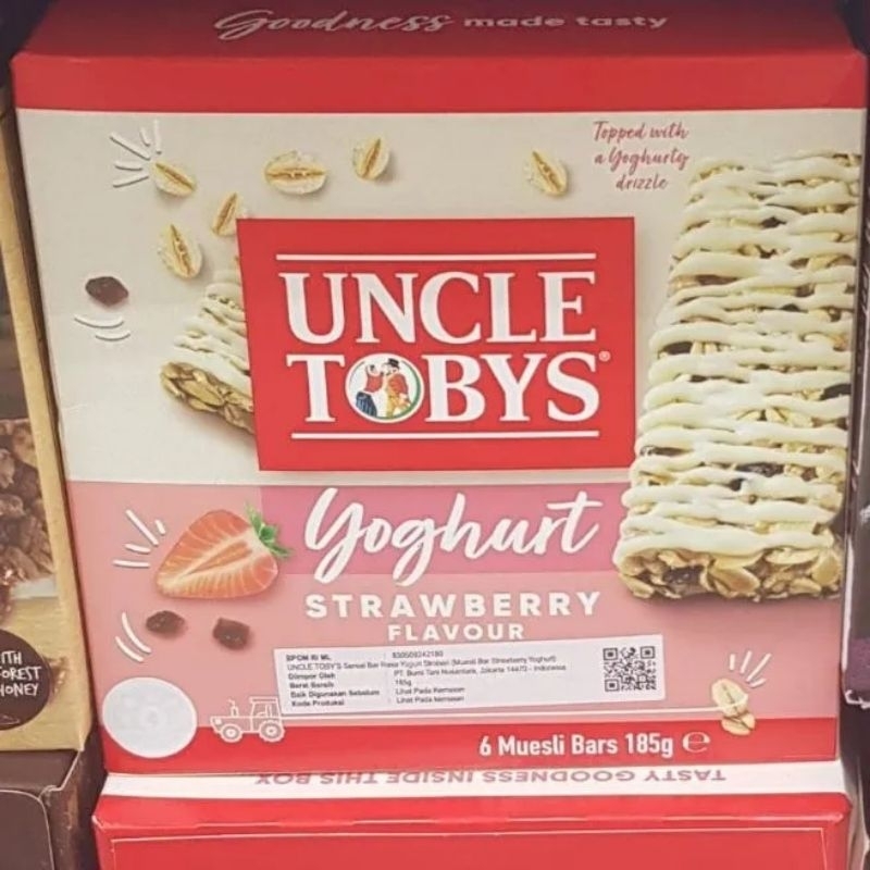 

Uncle Tobys yoghurt strawberry 185gr