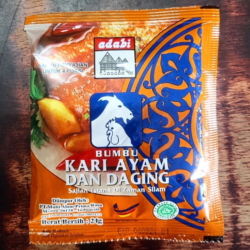 

Adabi Bumbu Kari Ayam dan Sapi Sachet 24 gr