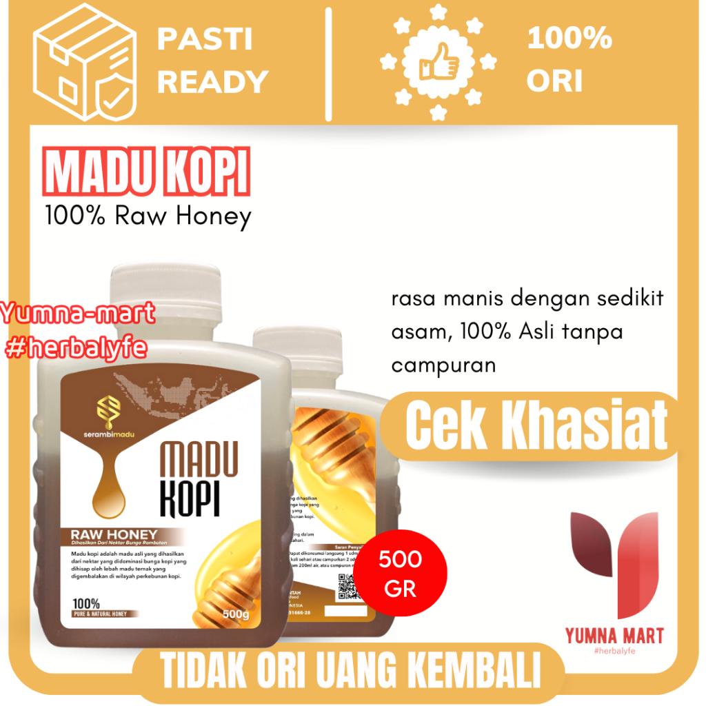 

SERAMBIMADU KOPI - Madu Murni Madu Asli Tanpa Campuran Madu KOPI Raw Honey 100% Asli