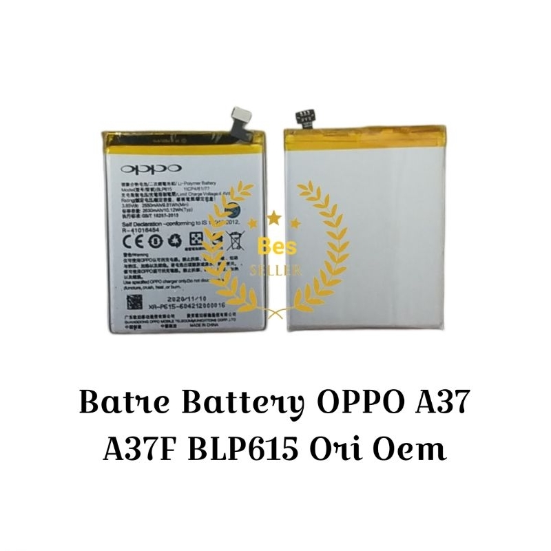 Baterai Batu Batre Battery OPPO A37 A37F BLP615 Ori Oem