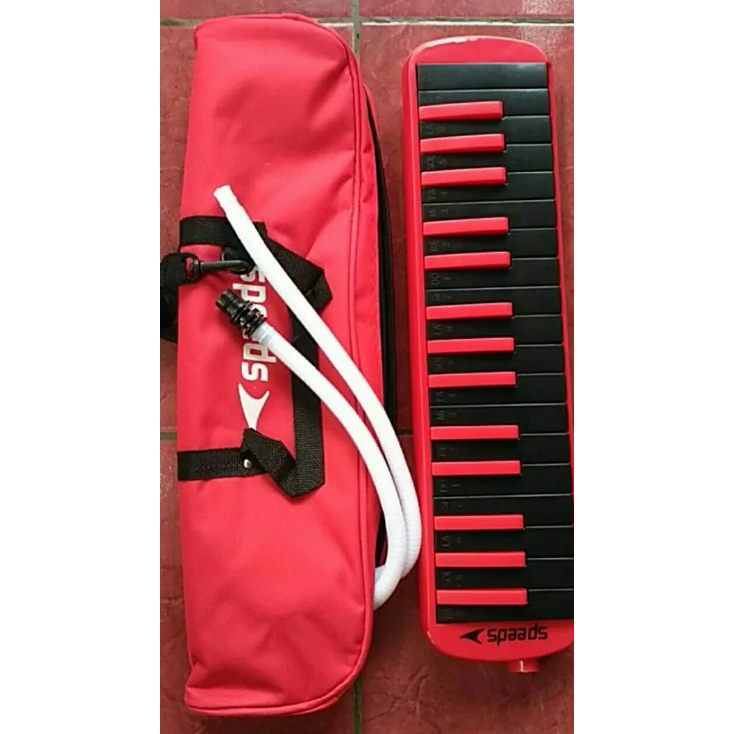 SPEEDS Alat Musik Pianika Tas Set Keyboard Mainan Anak 049-1 - Merah Hitam