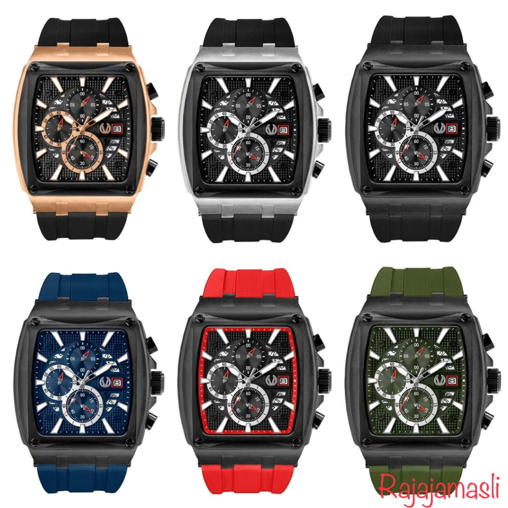 Jam Tangan CHRIST VERRA CV12107 Sport Rubber Strap