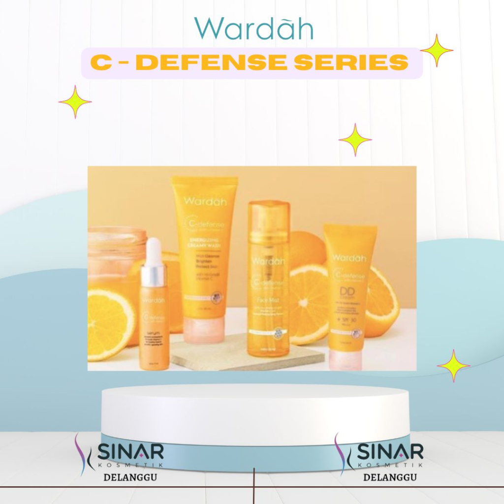 Wardah C-Defense - Facial Wash - Serum - DD Cream - Face Mist - Mask - Sabun Cuci Muka