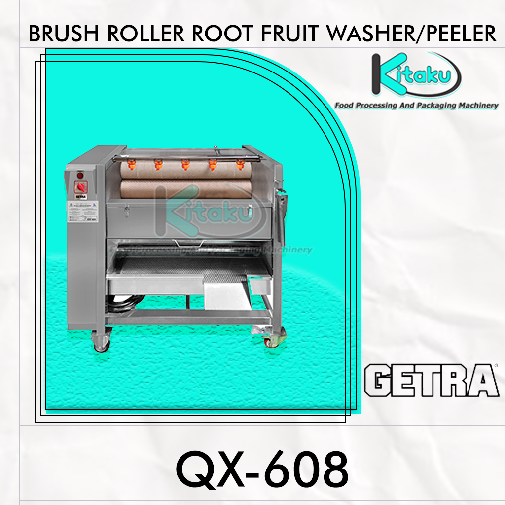 QX-608 Brush Roller Root Fruit Washer Peeler Gea Getra