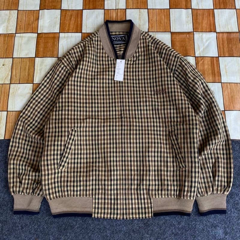 Jaket Vintage Tartan Nova Size XL Second Original