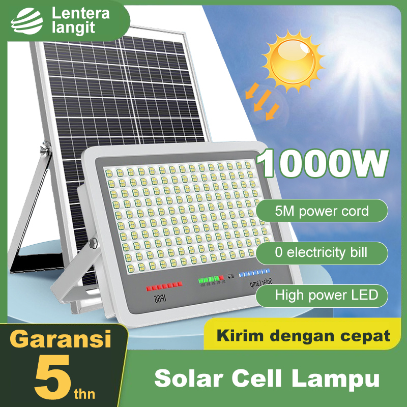 Lampu Solar Lampu 24 Jam Otomatis Outdoor Solar Cell Lampu Lampu Sorot Solar Cell Led Tenaga Surya W