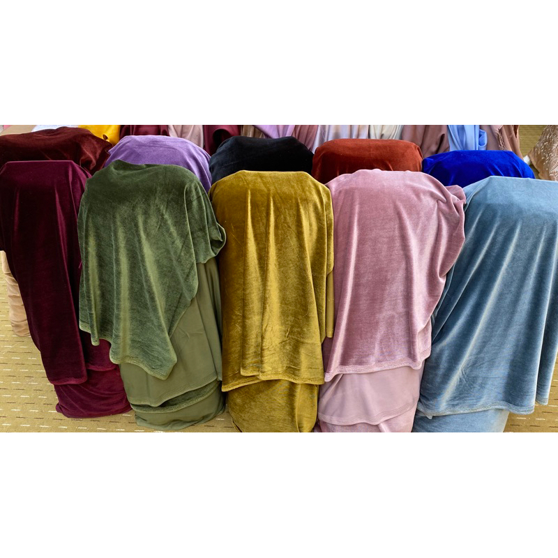 Kain Bludru Stretch Premium Import Korea Quality Untuk Baju Pesta,Dress,Gaun